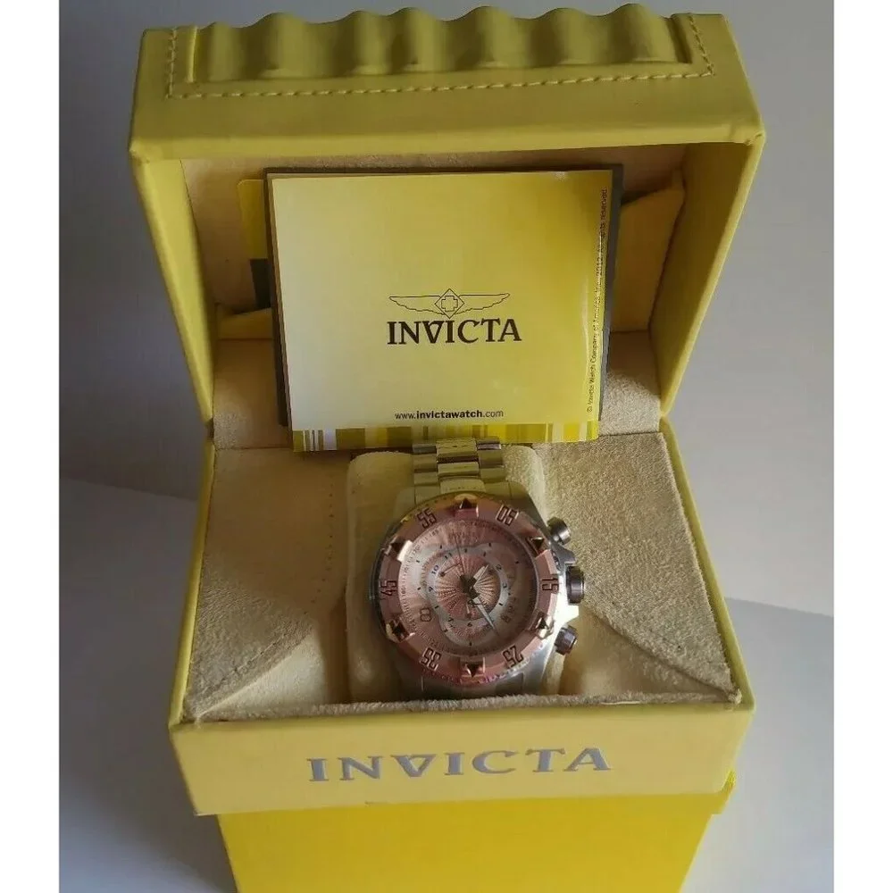 Invicta Men's 11000 Excursion Reserve Chronograph Rose Gold Tone Swiss Movement